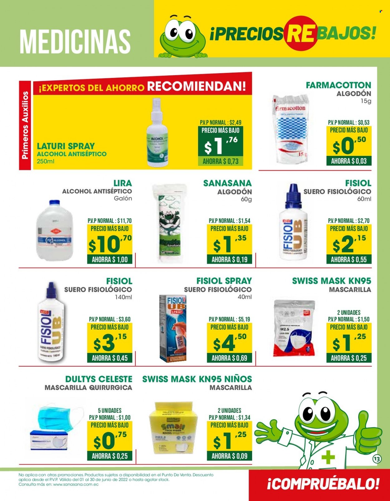 Catálogo Farmacias SanaSana - 1.6.2022 - 30.6.2022. Página 13.