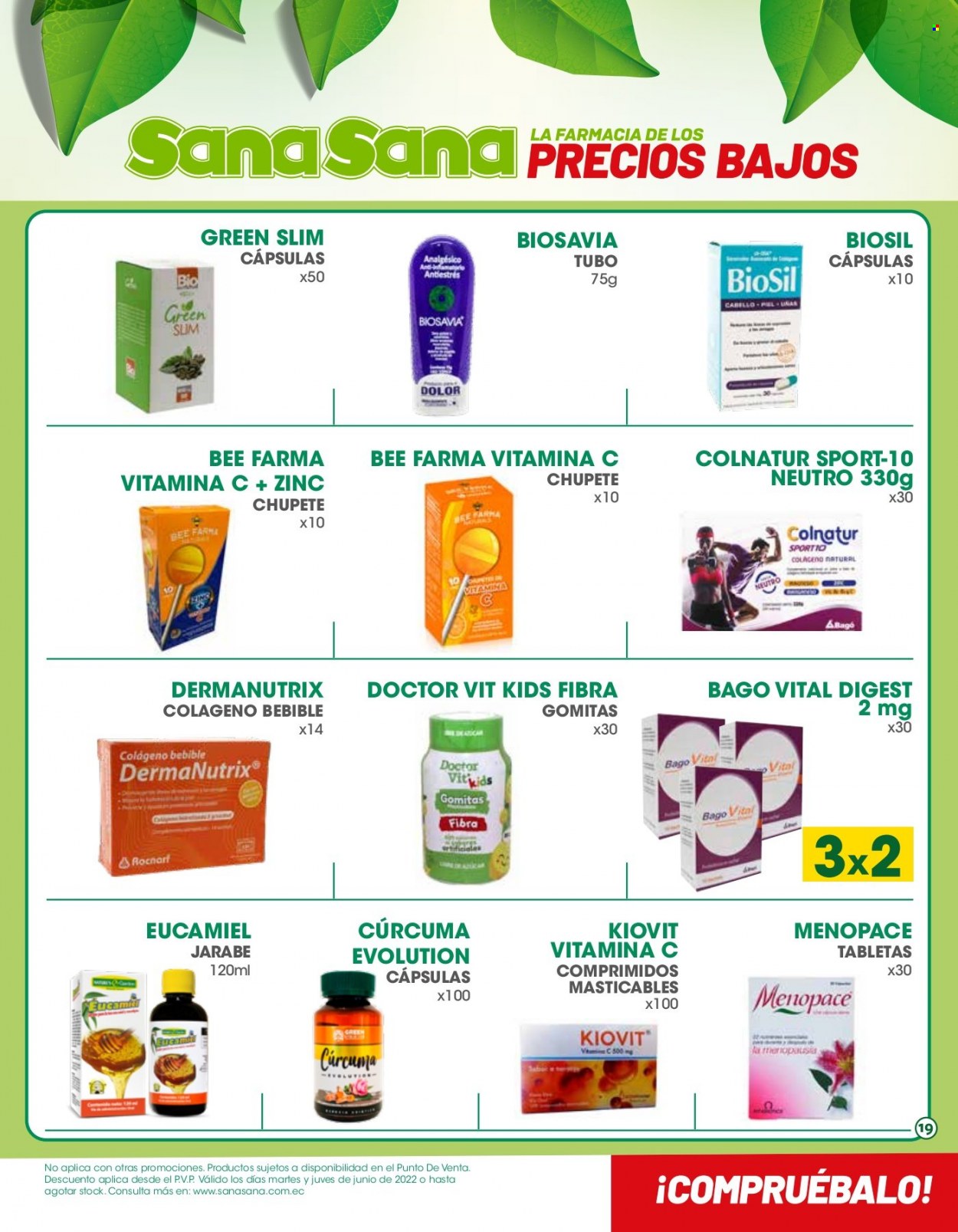 Catálogo Farmacias SanaSana - 1.6.2022 - 30.6.2022. Página 19.