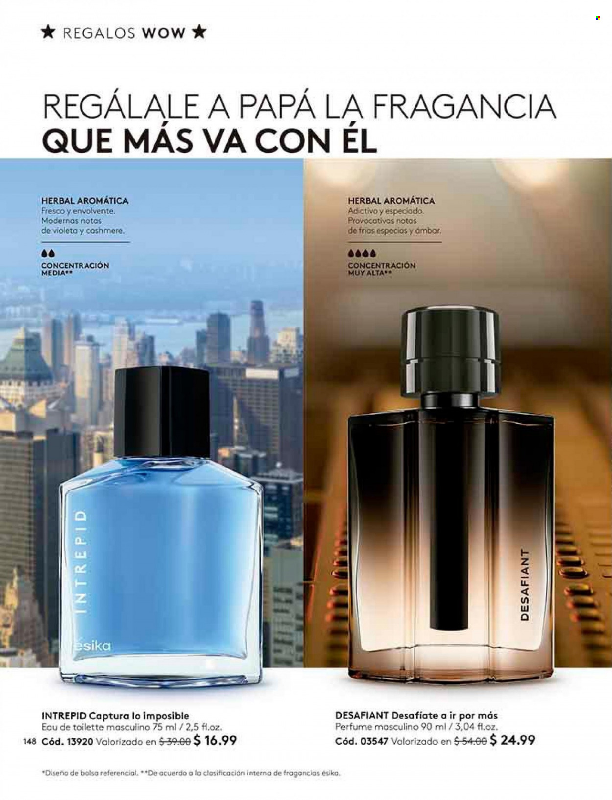 Folleto actual Ésika - Ventas - perfume, eau de toilette. Página 148.