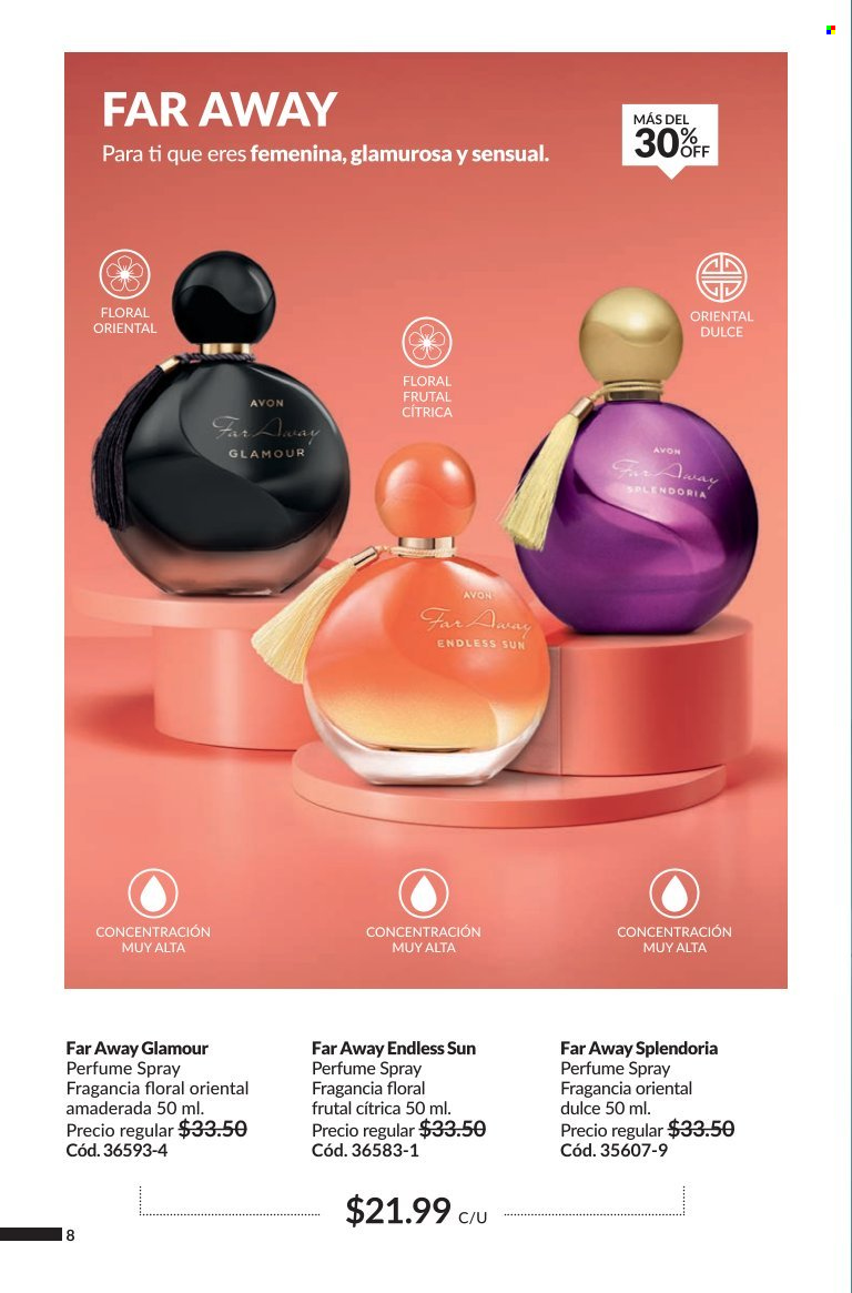thumbnail - Folleto actual Avon - Ventas - perfume, Far Away. Página 8.
