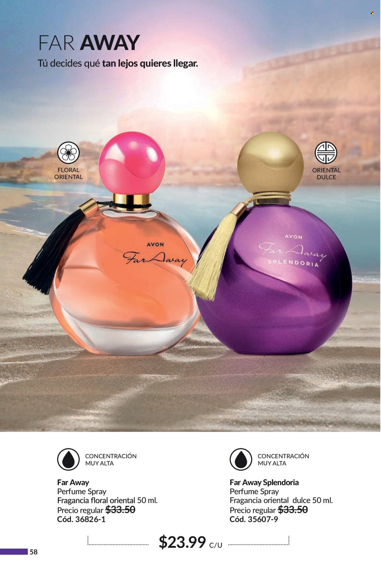 thumbnail - Folleto actual Avon - Ventas - perfume, Far Away. Página 58.