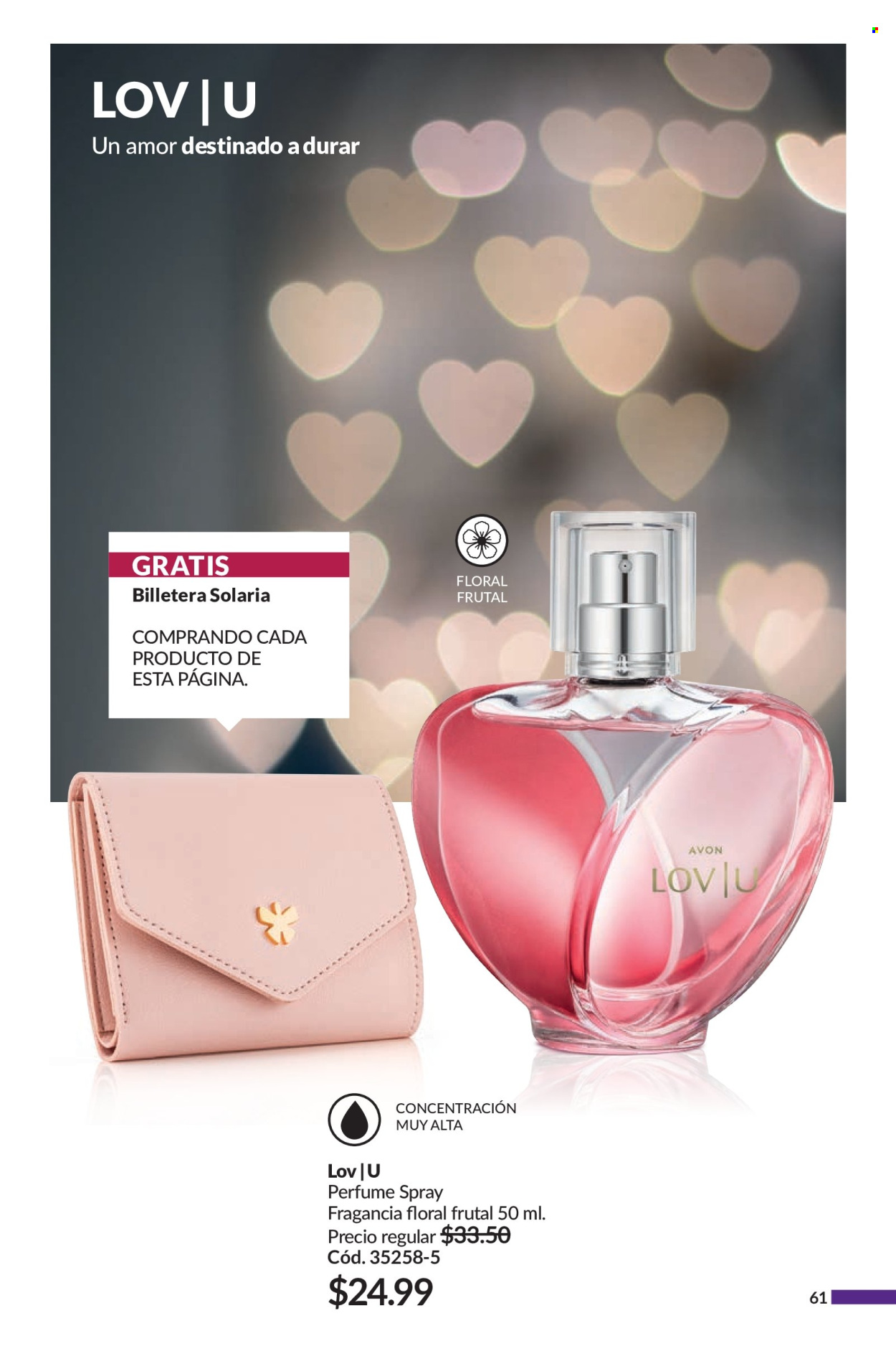 thumbnail - Folleto actual Avon - Ventas - perfume, billetera. Página 61.