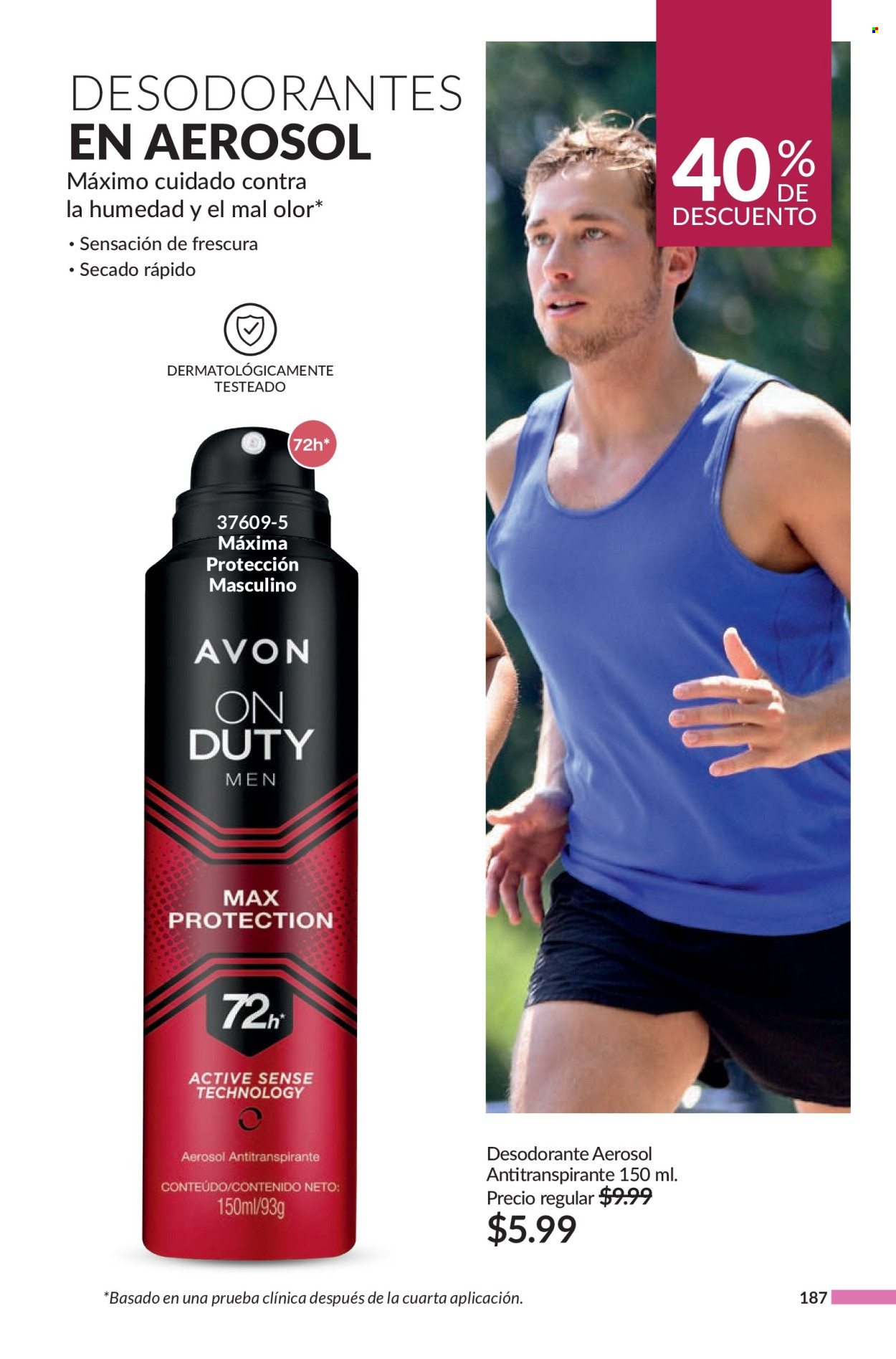 thumbnail - Folleto actual Avon - Ventas - desodorante, aerosol, antitranspirante. Página 187.